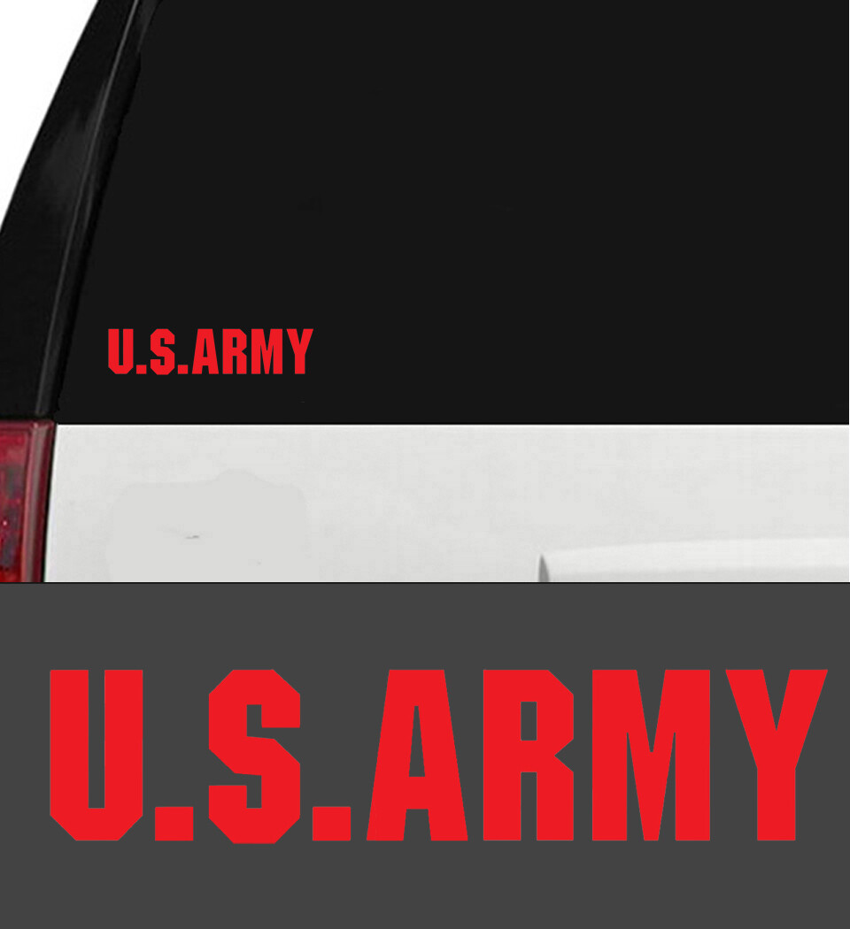 U.S. ARMY STICKER VINYL DECAL UNITED STATES ARMY RED