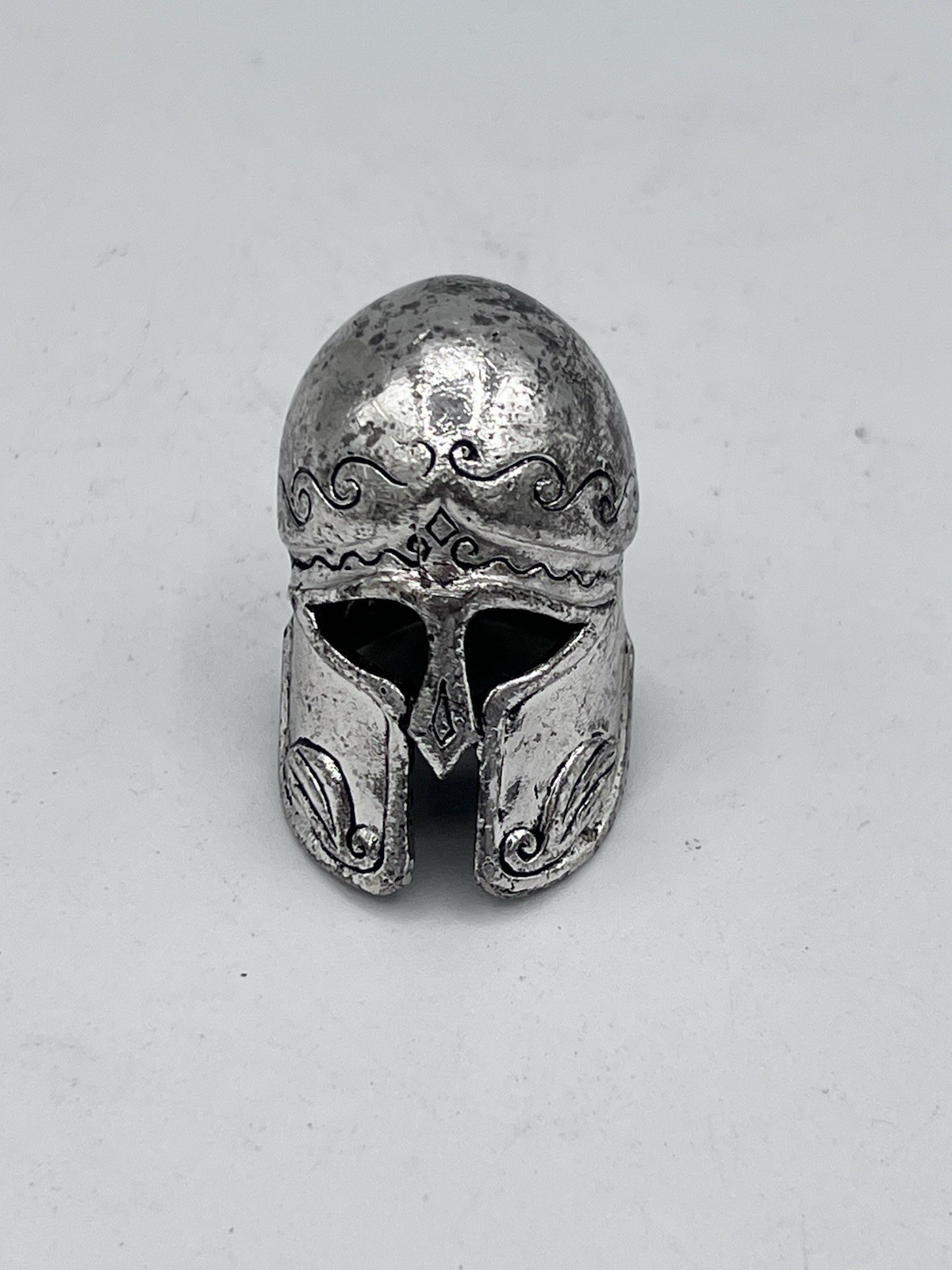 Miniature Medieval Gladiator Maximus Metal Replica Helmet Prop 2” Tall