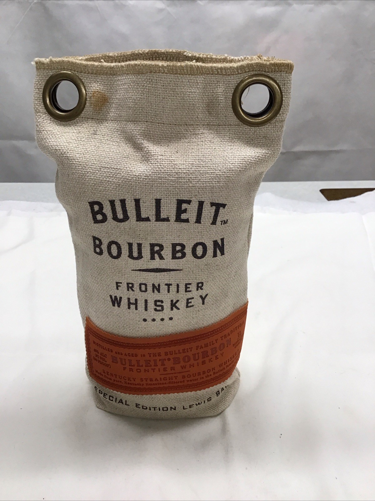 Bulleit Bourbon Frontier Whiskey Bottle & Special Edition Lewis Bag