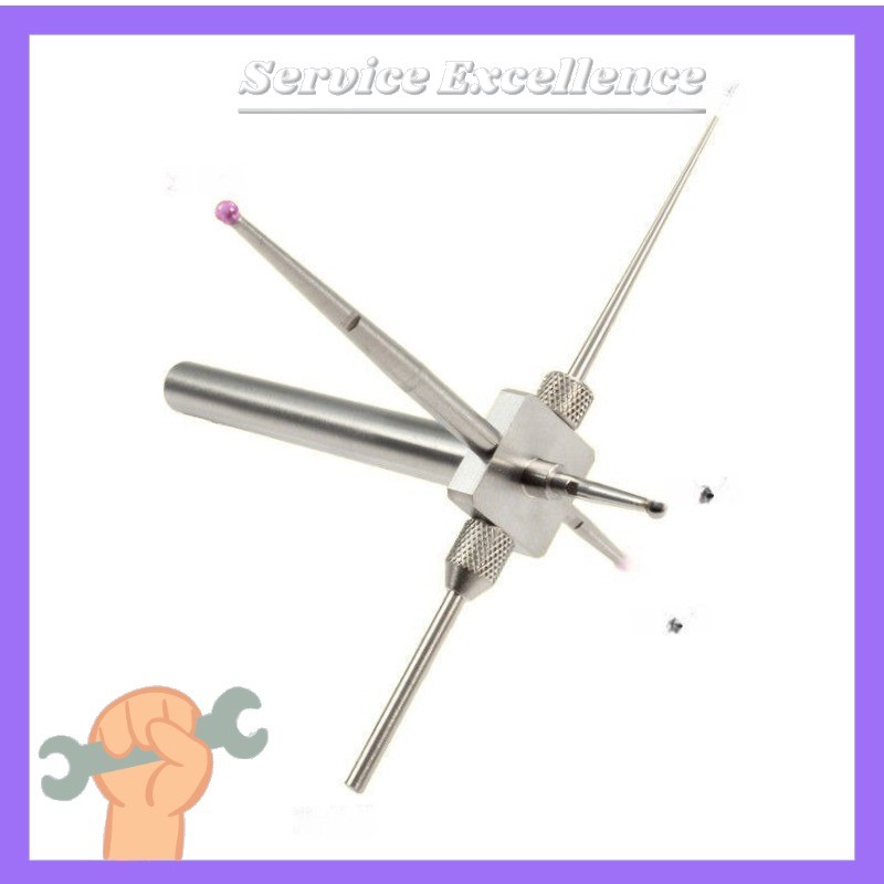 1PCS 6mm Shank Height Gauge Probe Extension Holder TESA 00760096 With 5 Contact