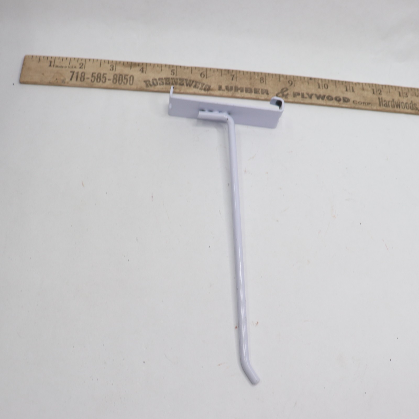 Peg Hook Steel White 8"