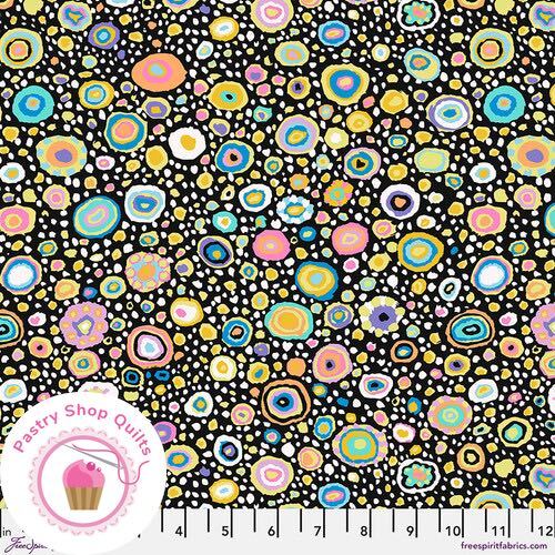 KAFFE FASSETT Free Spirit ROMAN GLASS GP001 Contrast Black Floral Quilt Fabric