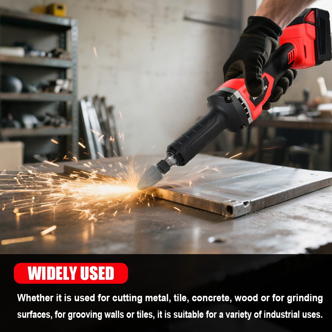 Cordless Die Grinder for Milwaukee 18V Battery Variable Speed Brushless ToolOnly