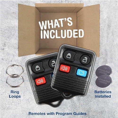 Replacement Keyless Entry Remote Control Key Fob Clic Size: 2-PackColor: Black