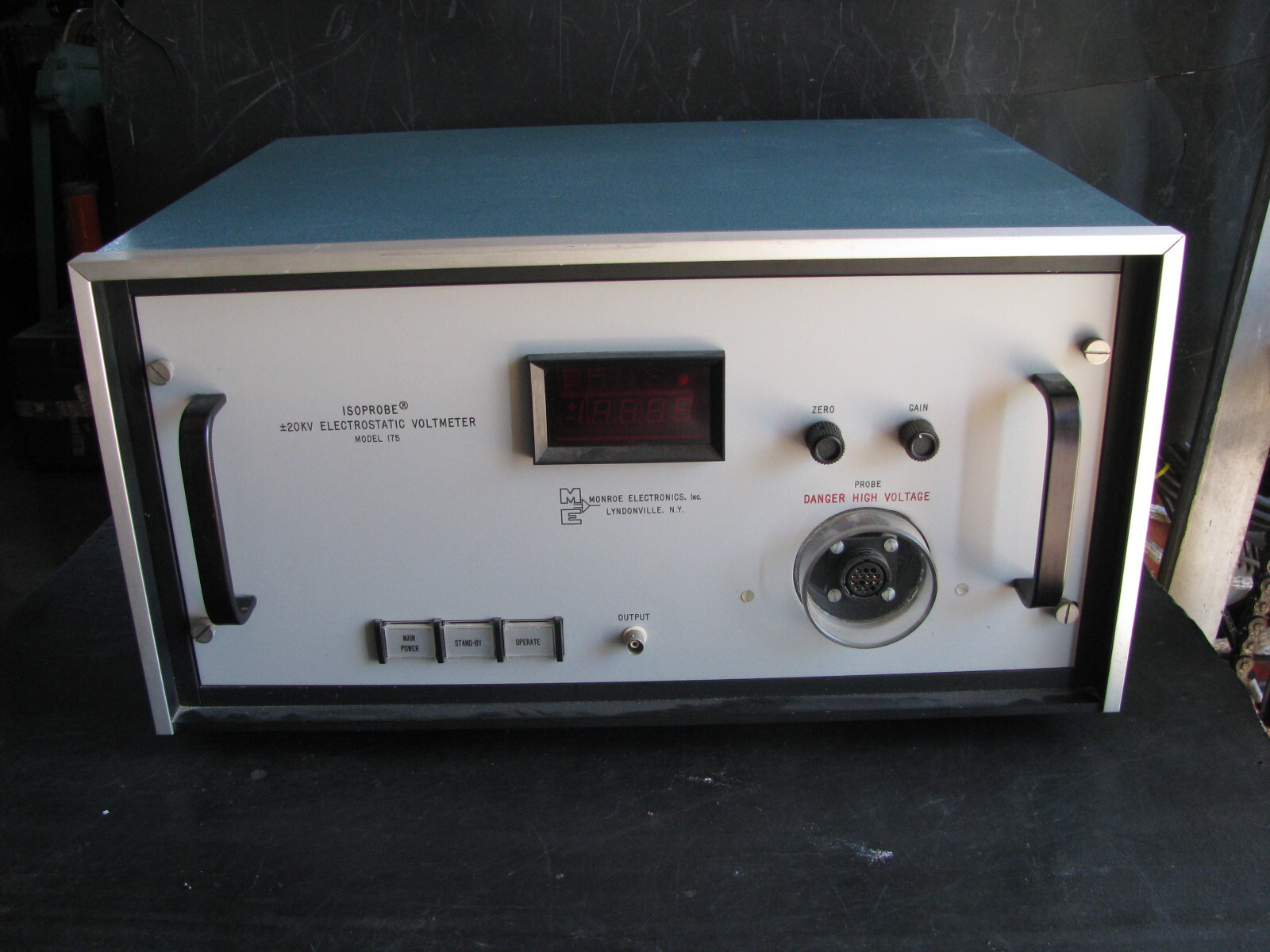 MONROE 20KV ELECTROSTATIC ESD VOLTMETER Isoprobe 175 MONITOR for HV STATIC PROBE