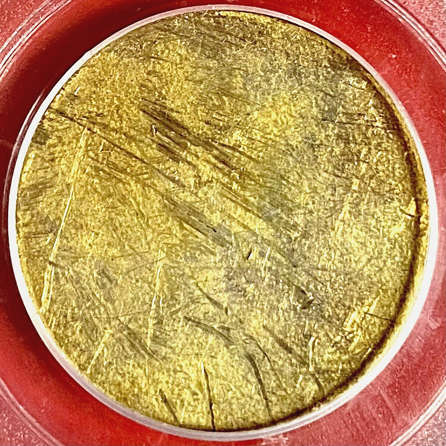 PCGS OUTER MANGANESE LAYER BLANK MULTI ERROR PRES/SAC DOLLAR!