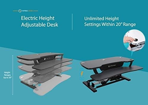 VERSADESK® PowerPro™ 40" Electric Standing Desk Converter - Adjustable Height