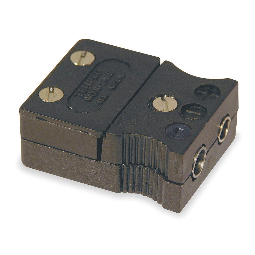 TEMPCO TCAR-1008 Thermocouple Jack,J,Black,QD,Glss Filled 5ZY33