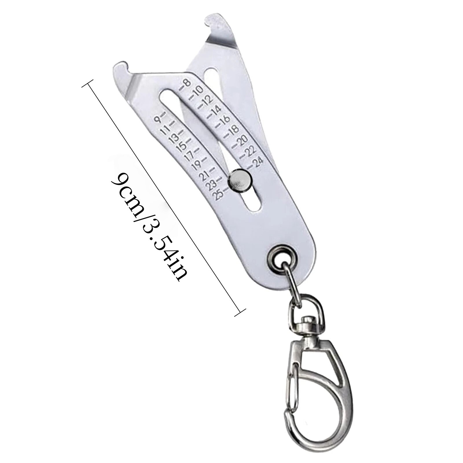 2PCS Portable Thread Gauge Set - Bolt Size Identifier with Keychain Accessory