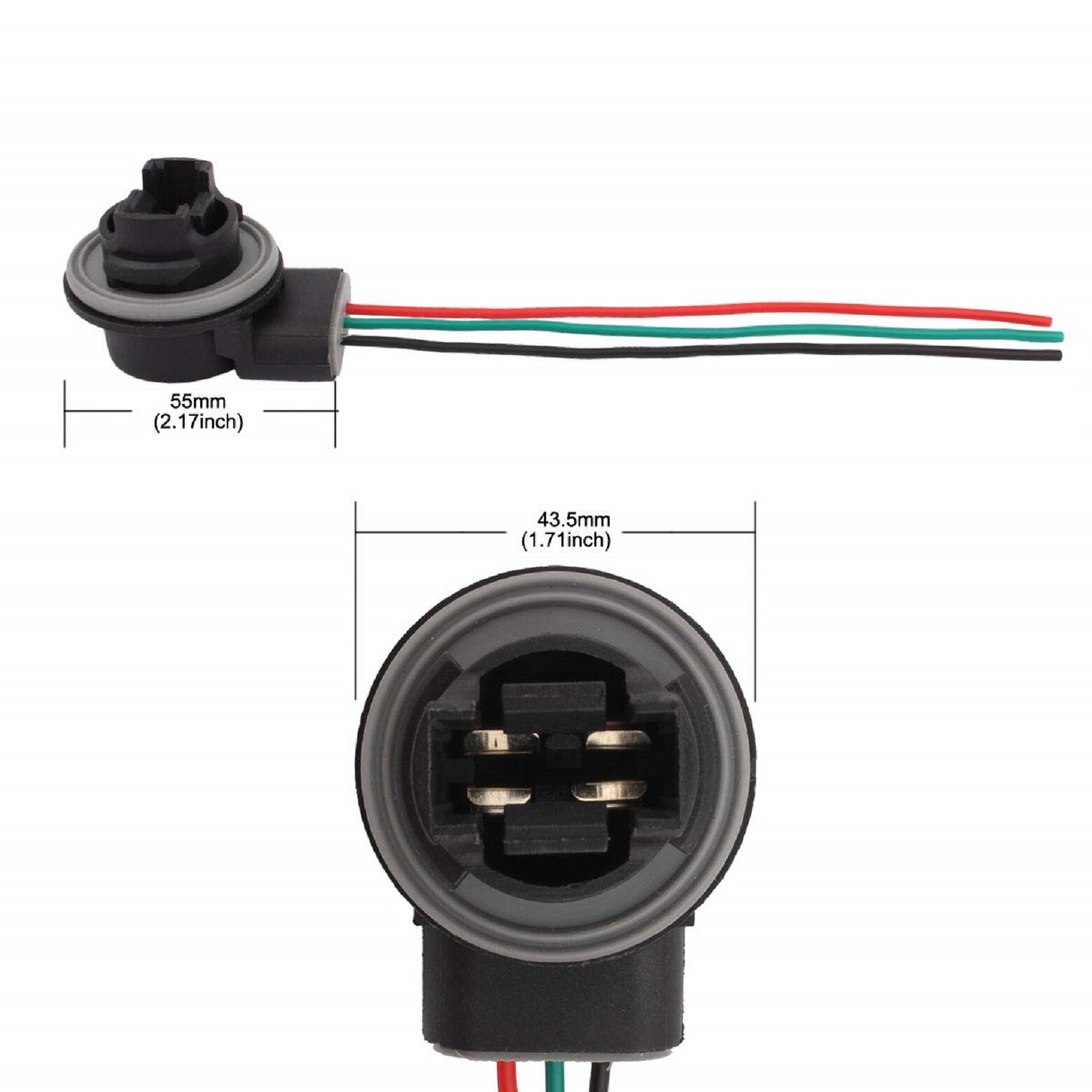 Universal Pigtail Wire Female Socket 4114 S Two Harness Brake Stop Tail Light