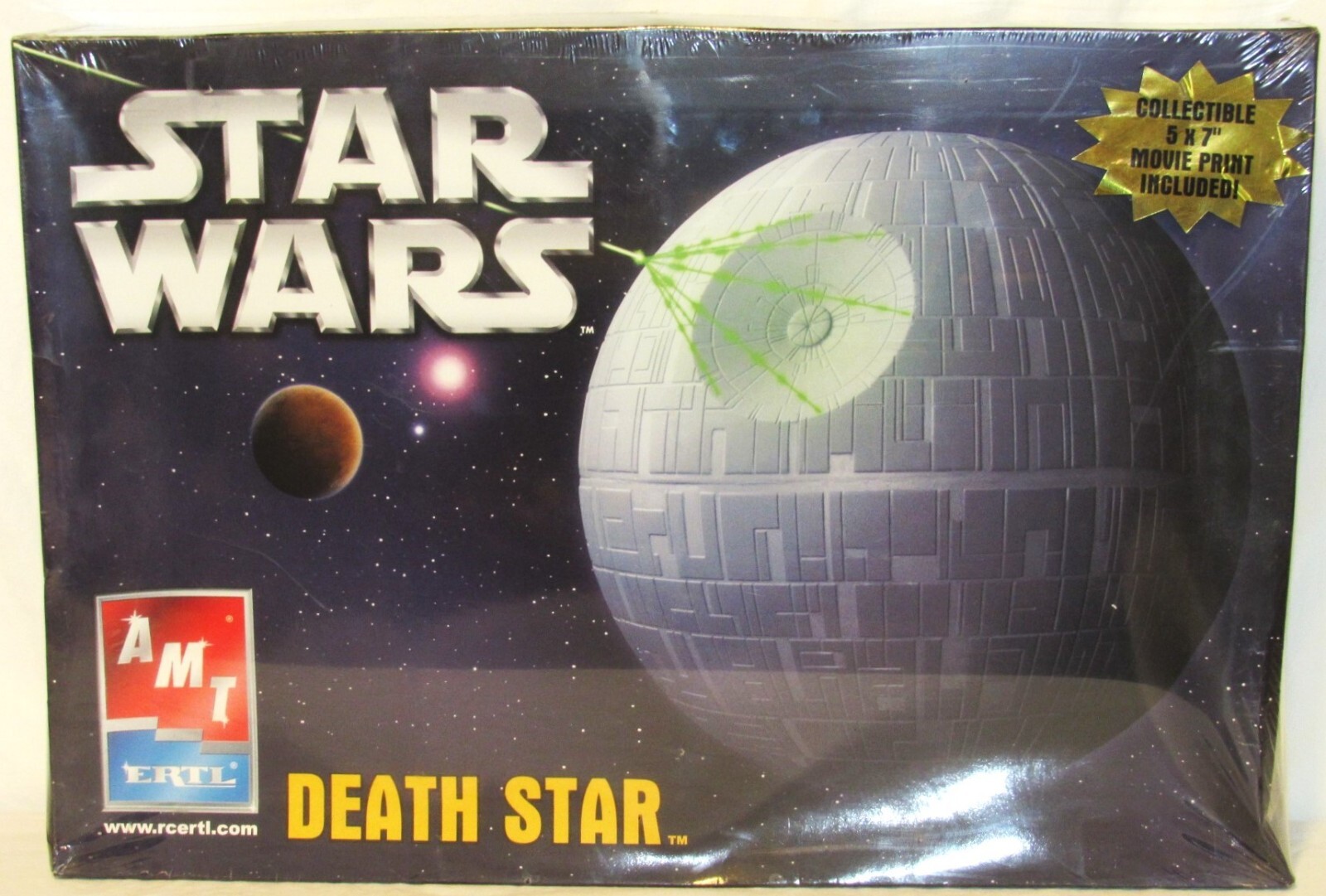 AMT #38303 Star Wars Death Star with 5" X 7" Movie Poster NIB - NOS