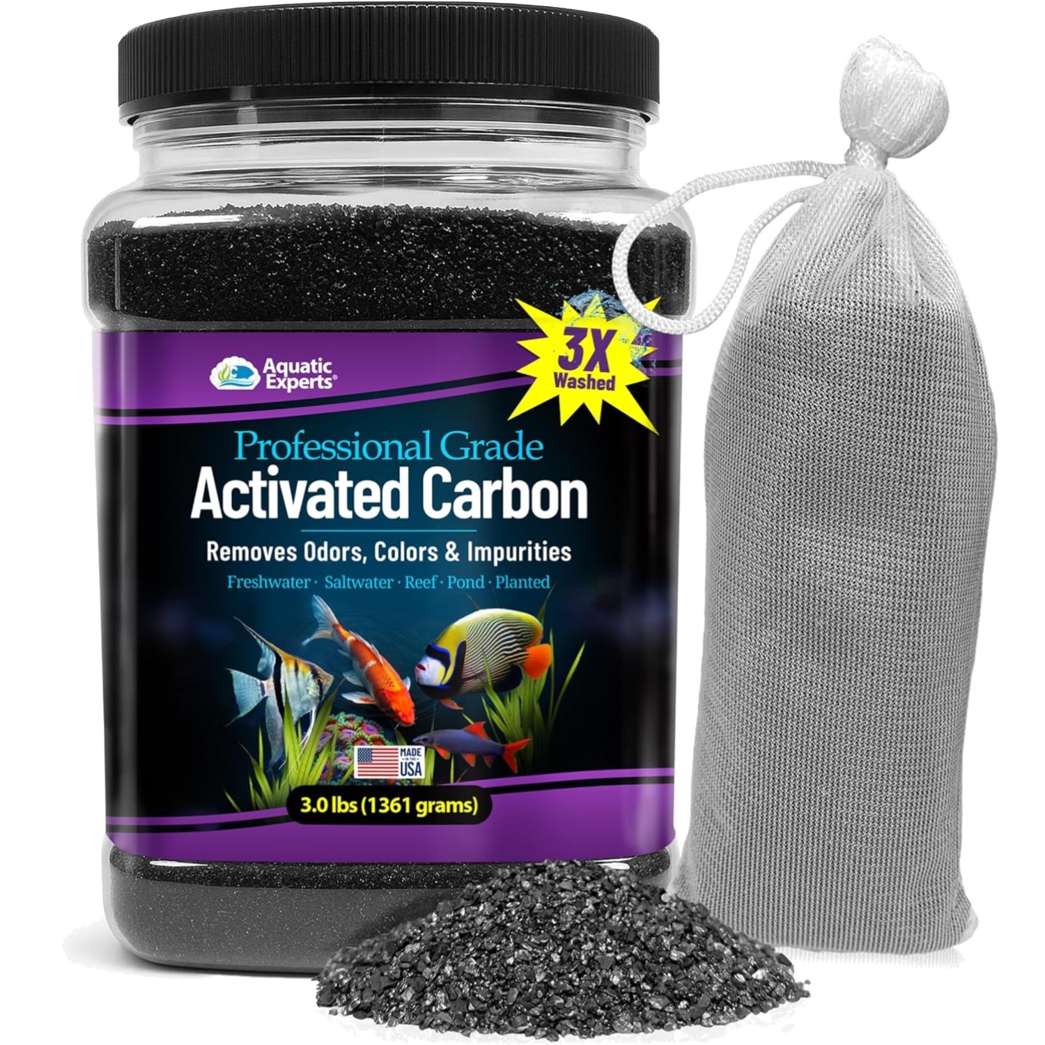 3 lbs  Activated Charcoal for Fish Tanks - Ultimate Water Clarifier