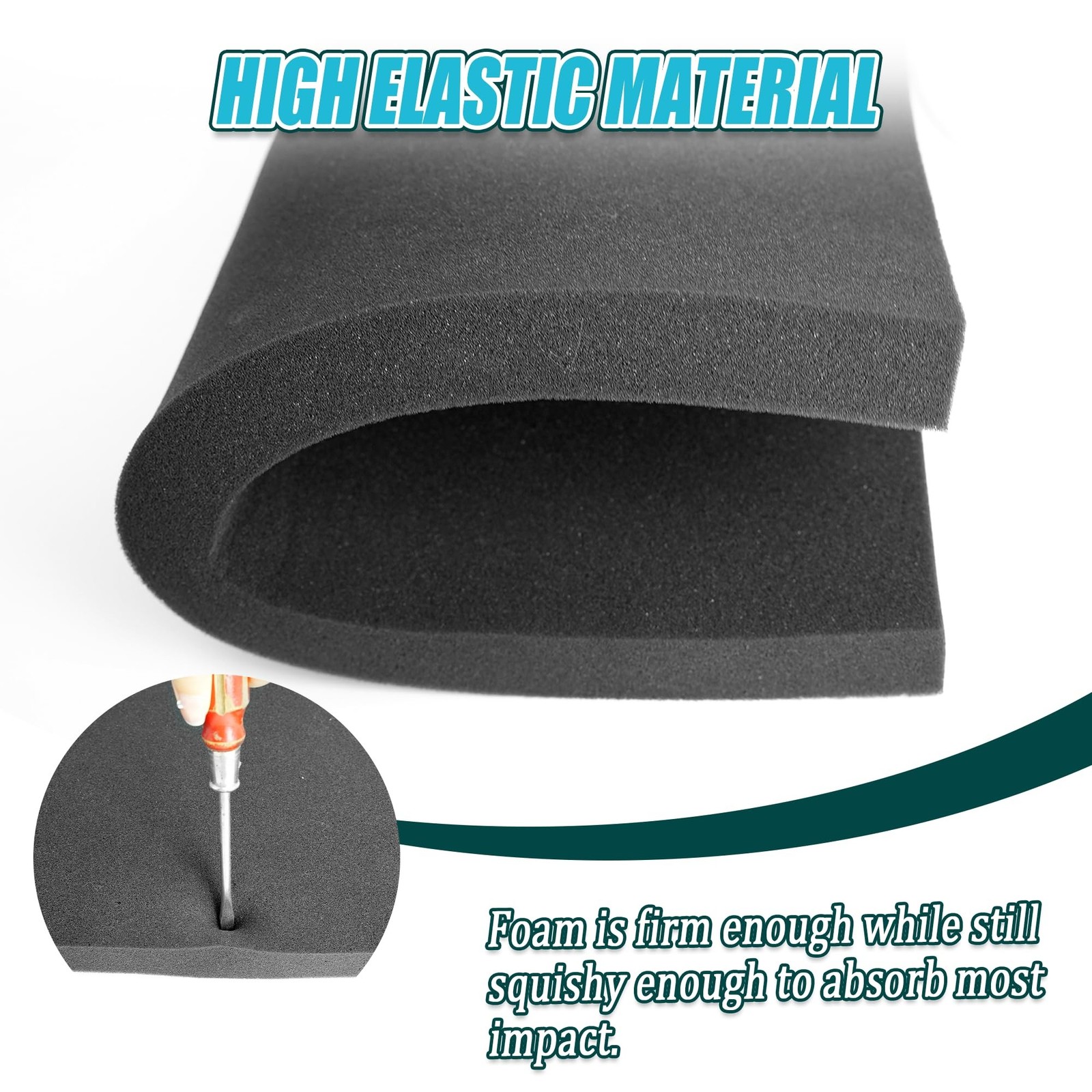 Black Packing Foam Sheets- 8PCS Cuttable Polyurethane Foam Pads Polyurethane ...
