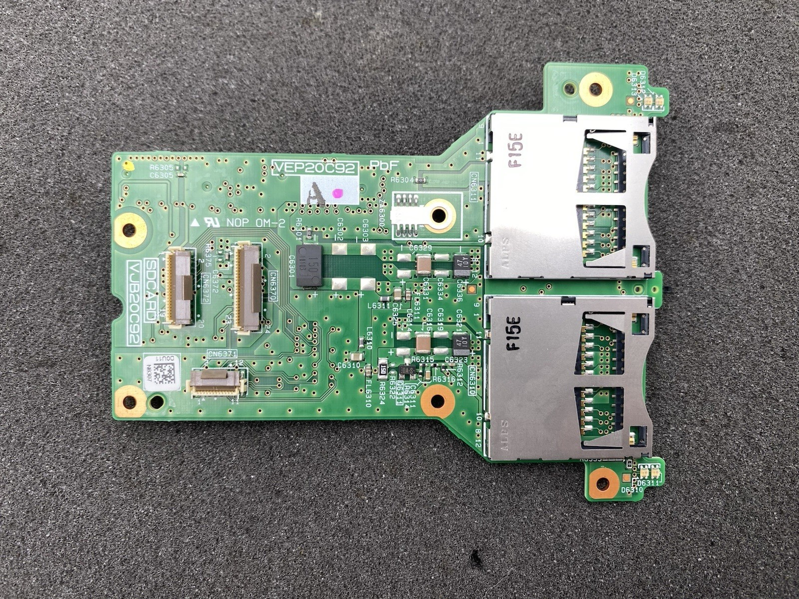 Panasonic VEP20C92A SD Card PC Board For Panasonic Camcorder AG-3DA1