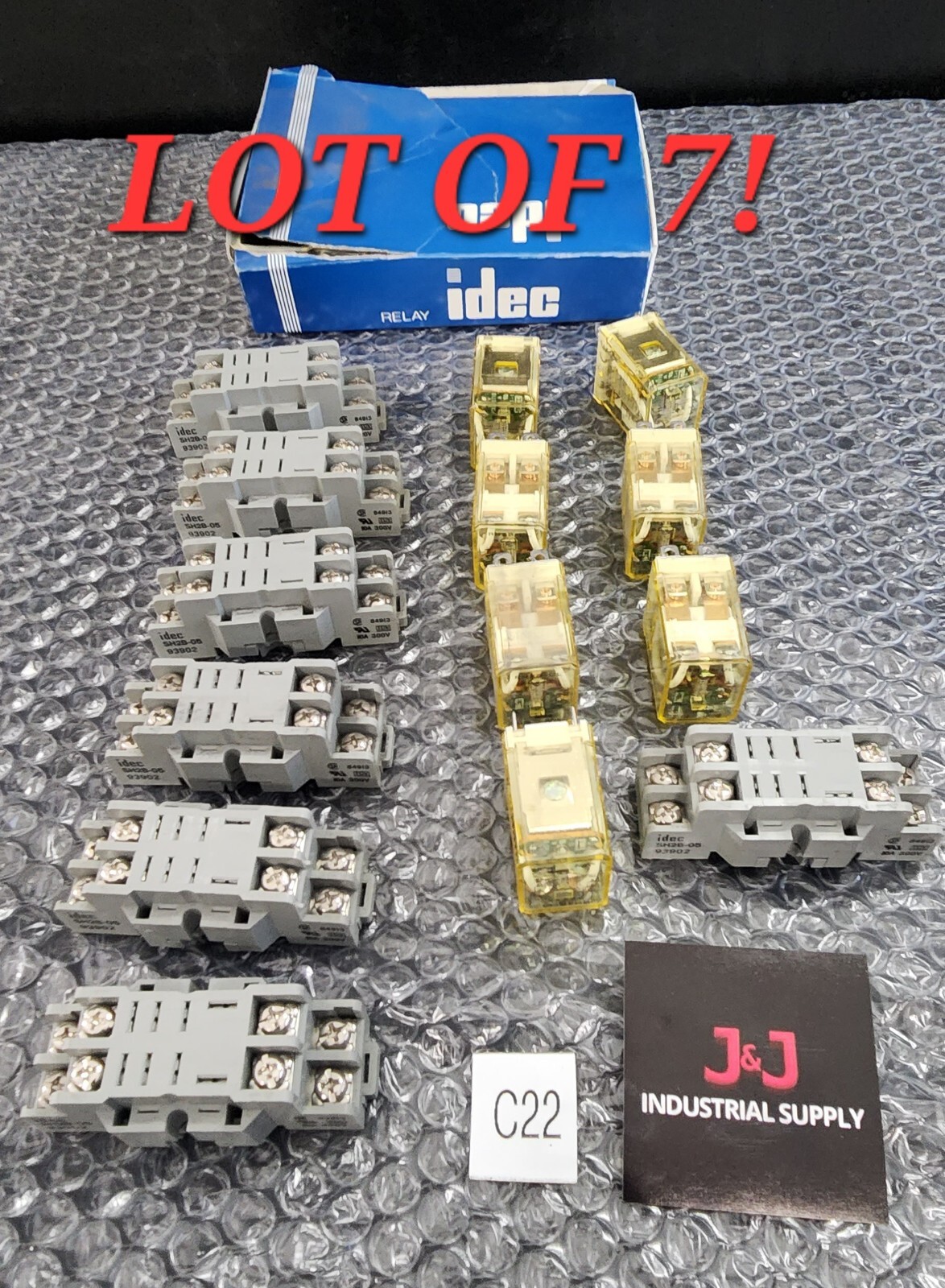 🆕️ *LOT OF 7* IDEC RH2B-UL 24VDC Relay & SH2B-05 Socket ⚡️🇺🇸 SHIP+WARRANTY