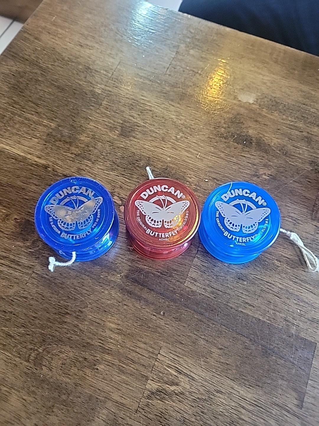 Vintag Yo Yo Lot of 3 Yo-YO ORIGINAL Duncan Butterfly RED BLUE S