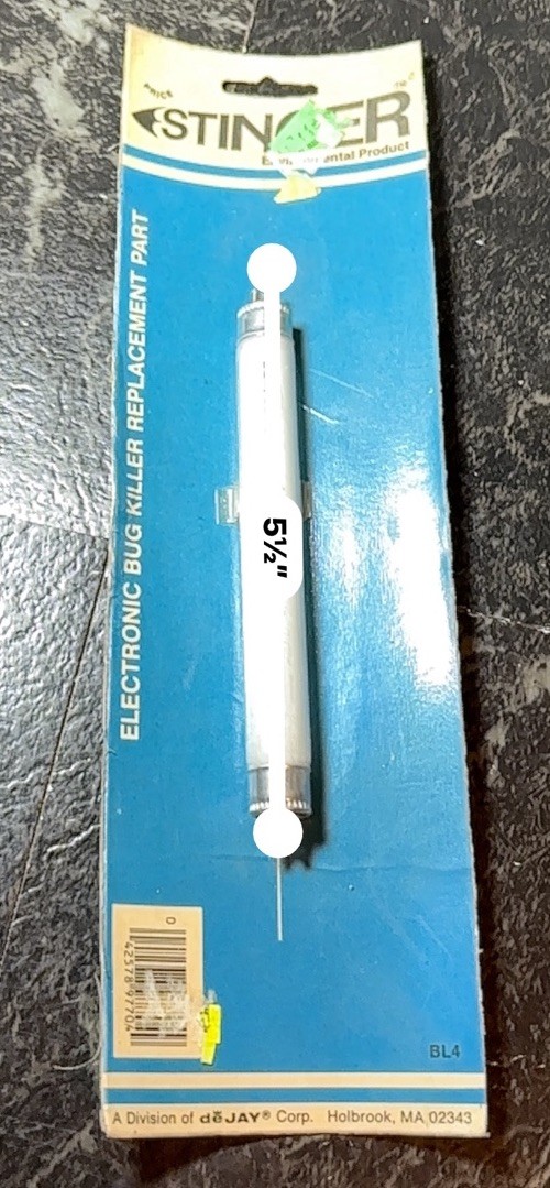 Stinger Electronic Bug Killer Replacement Part BL-4 4 Inch Bulb 90s NOS!!