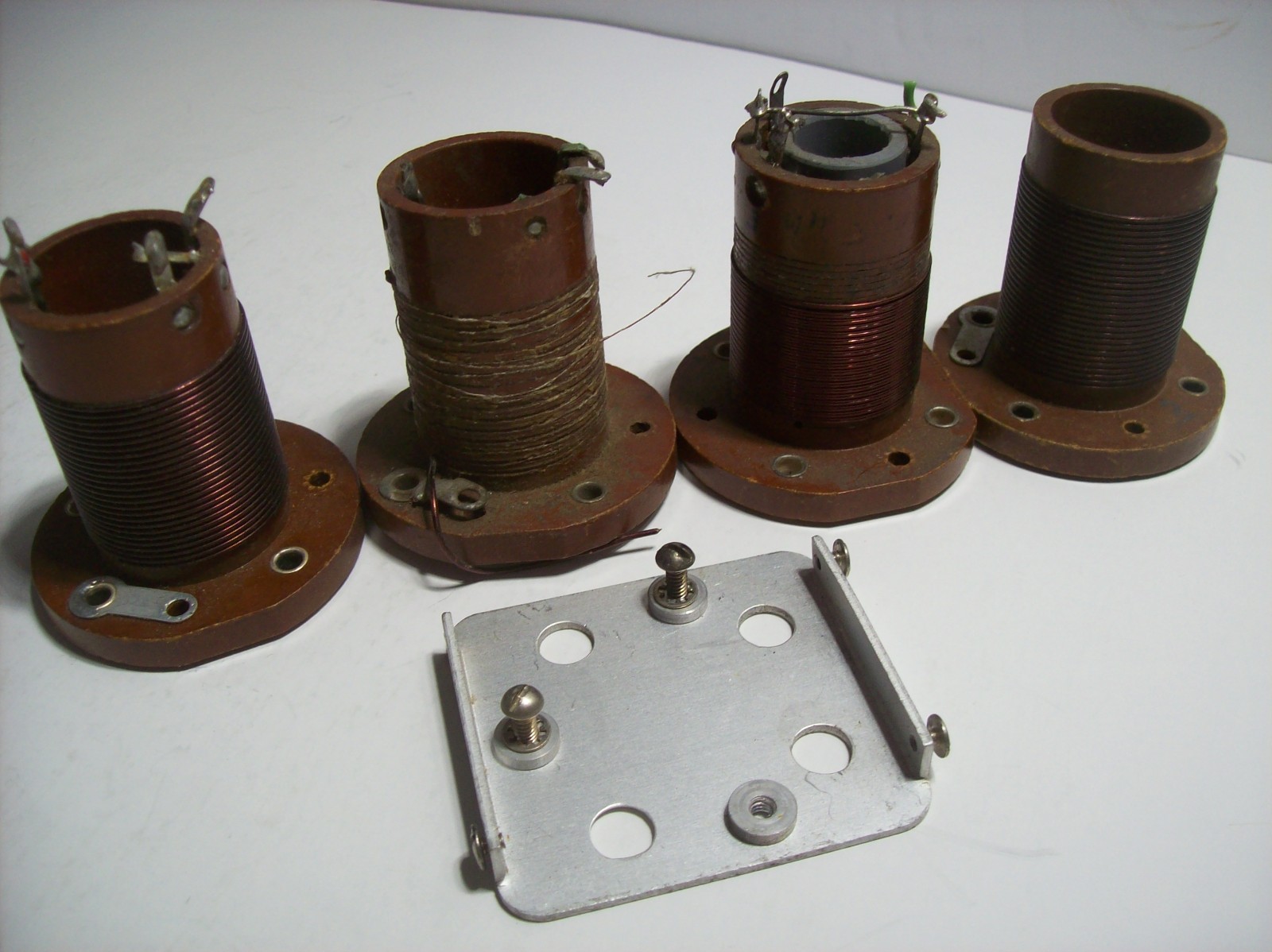 Set of 4 Vintage SHORTWAVE RADIO COILS, Unknown Radio, Unusual, Lot 2