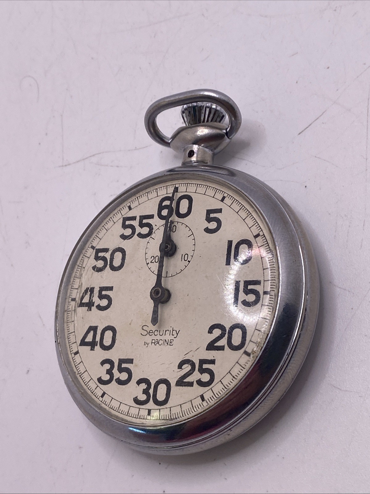 Security By Racine Vintage Stop Watch Swiss For Parts Repair