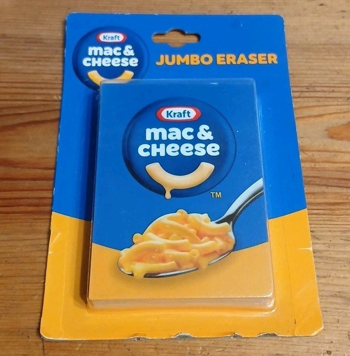 Kraft Mac & Cheese Jumbo Eraser 3-1/2" X 2-1/2"