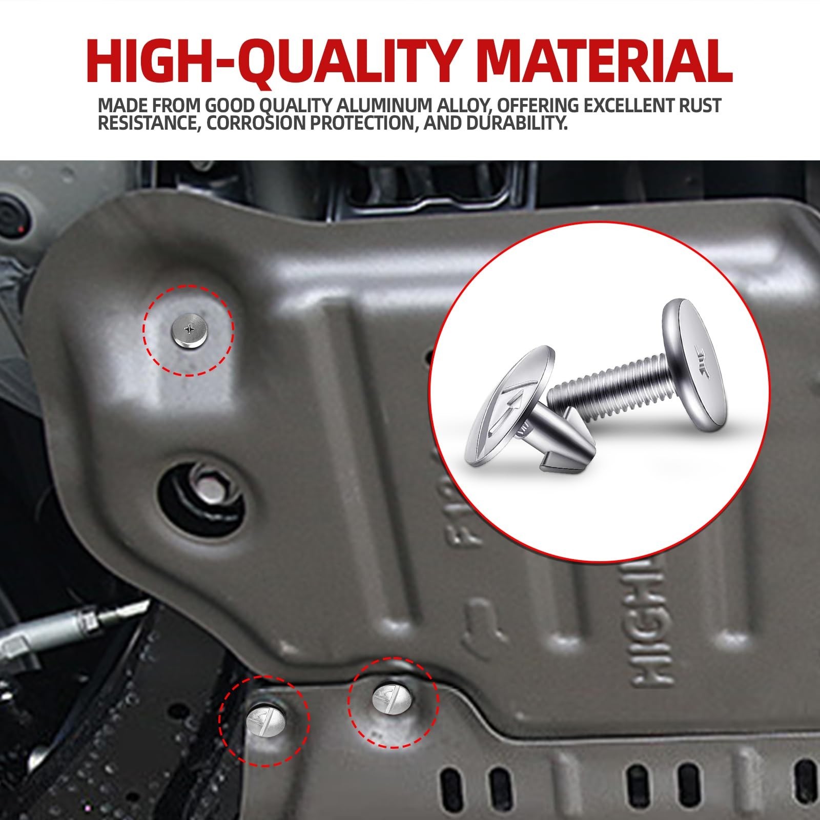8PCS Engine Splash Shield Hardware Kit, Lower Cover Pin Screws, 90674-TY2-A01...