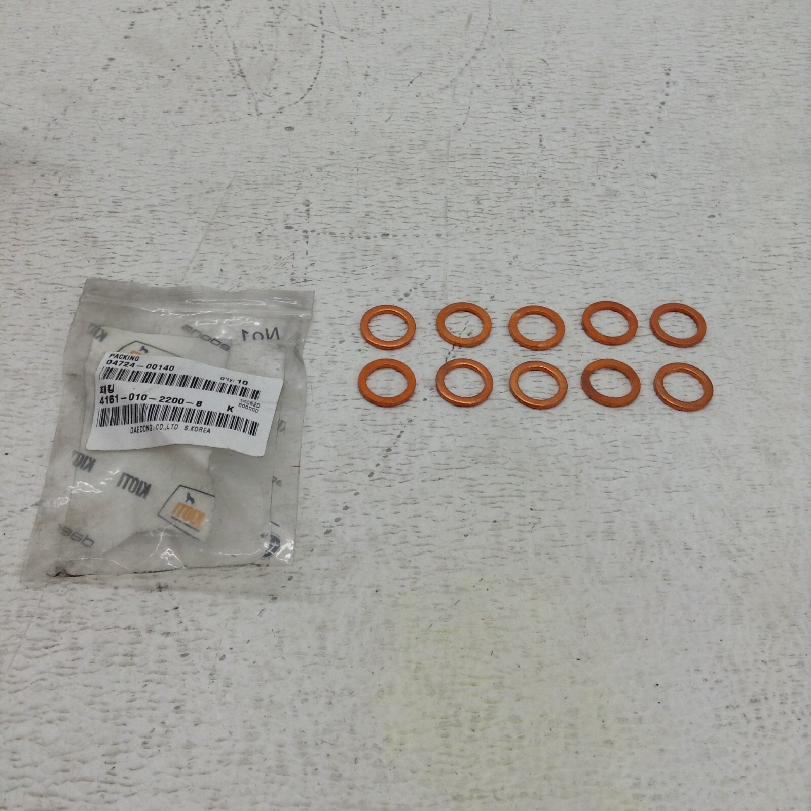 Daedong Kioti 04724-00140 Washer 0472400140 04724 Bag of 10 New (TSC)
