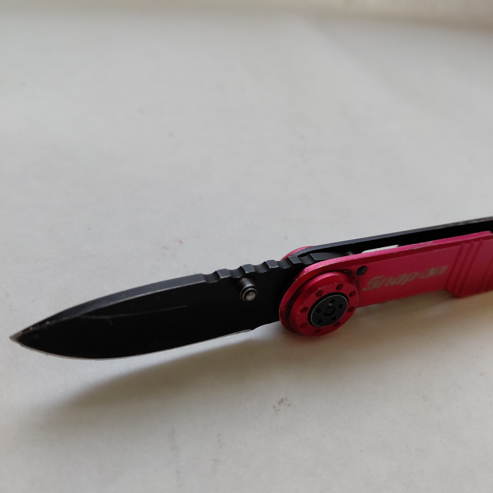 SNAP ON TOOLS Pocket Knife 5230 Tactical Frame Lock Red & Black Folding Knife 2”