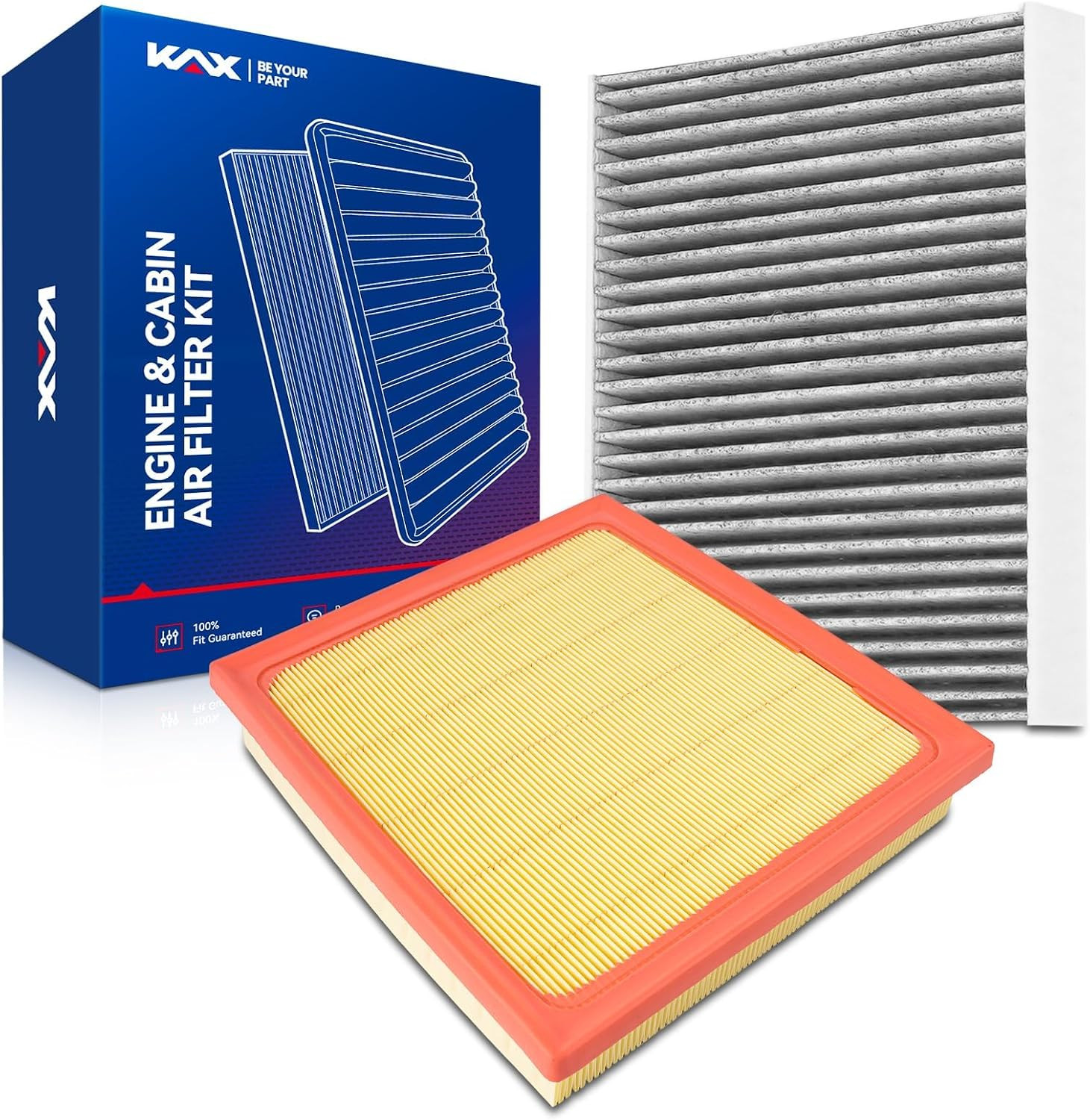 Engine & Cabin Air Filter Kit, Replacement for Toyota Camry, RAV4, Highlander, E