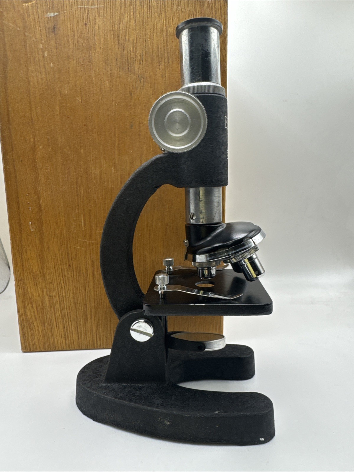 Vintage 1960s Milben Microscope & Slide Set - Japan
