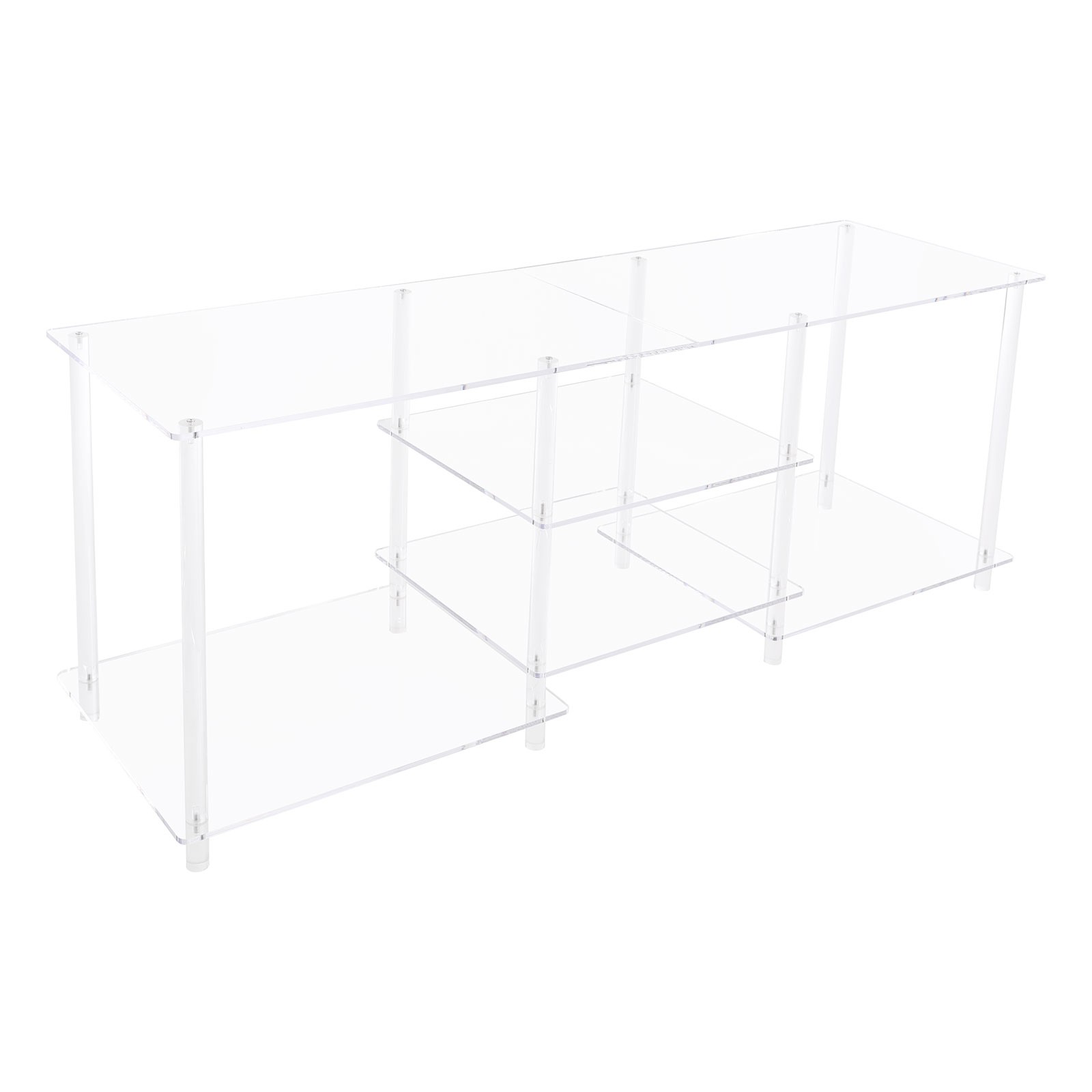 Clear TV Console Table, Acrylic TV Stand, Media Console Table 55.1*15.7*22.4in