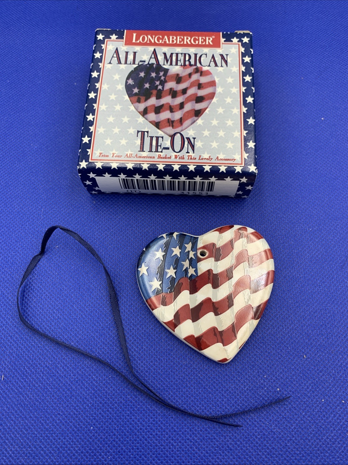 Longaberger All American Tie On 1995 New in a box