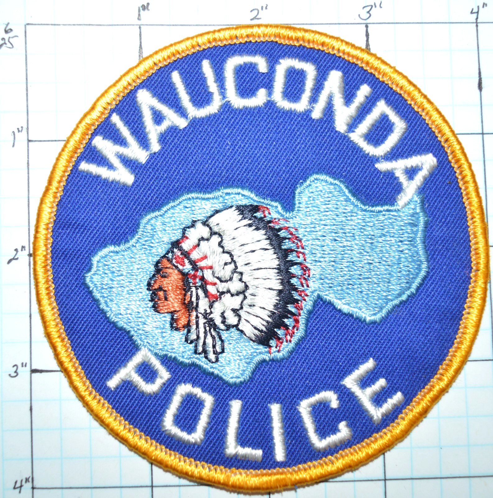 ILLINOIS, WAUCONDA VINTAGE POLICE DEPT PATCH