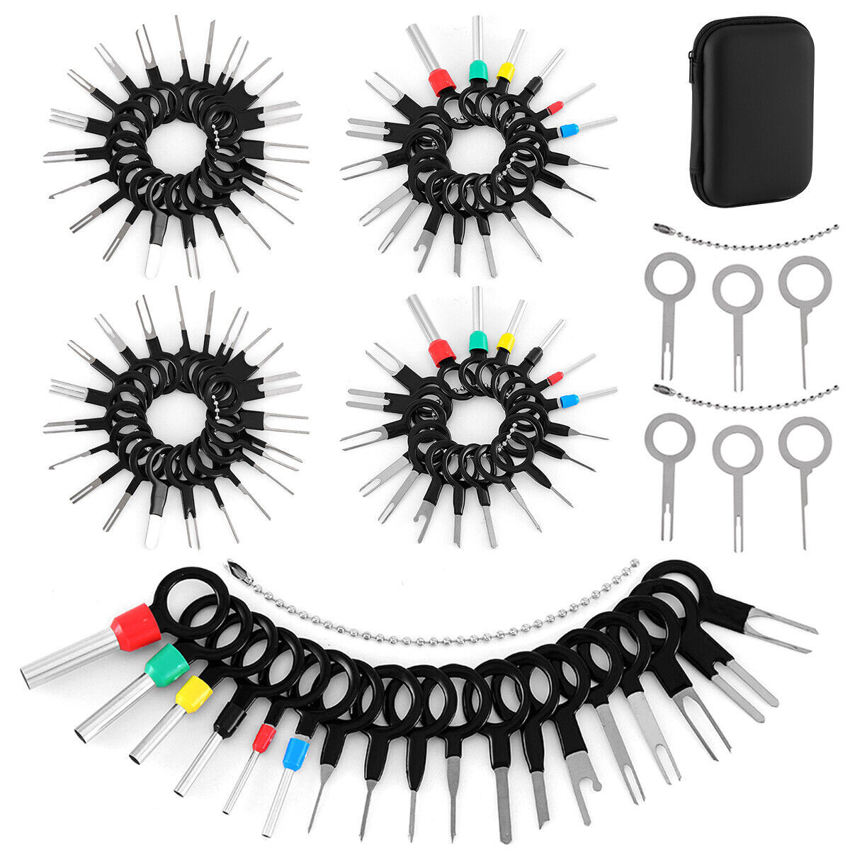 100pcs Pin Ejector Wire Kit Extractor Connector Terminal Removal Tool For Car