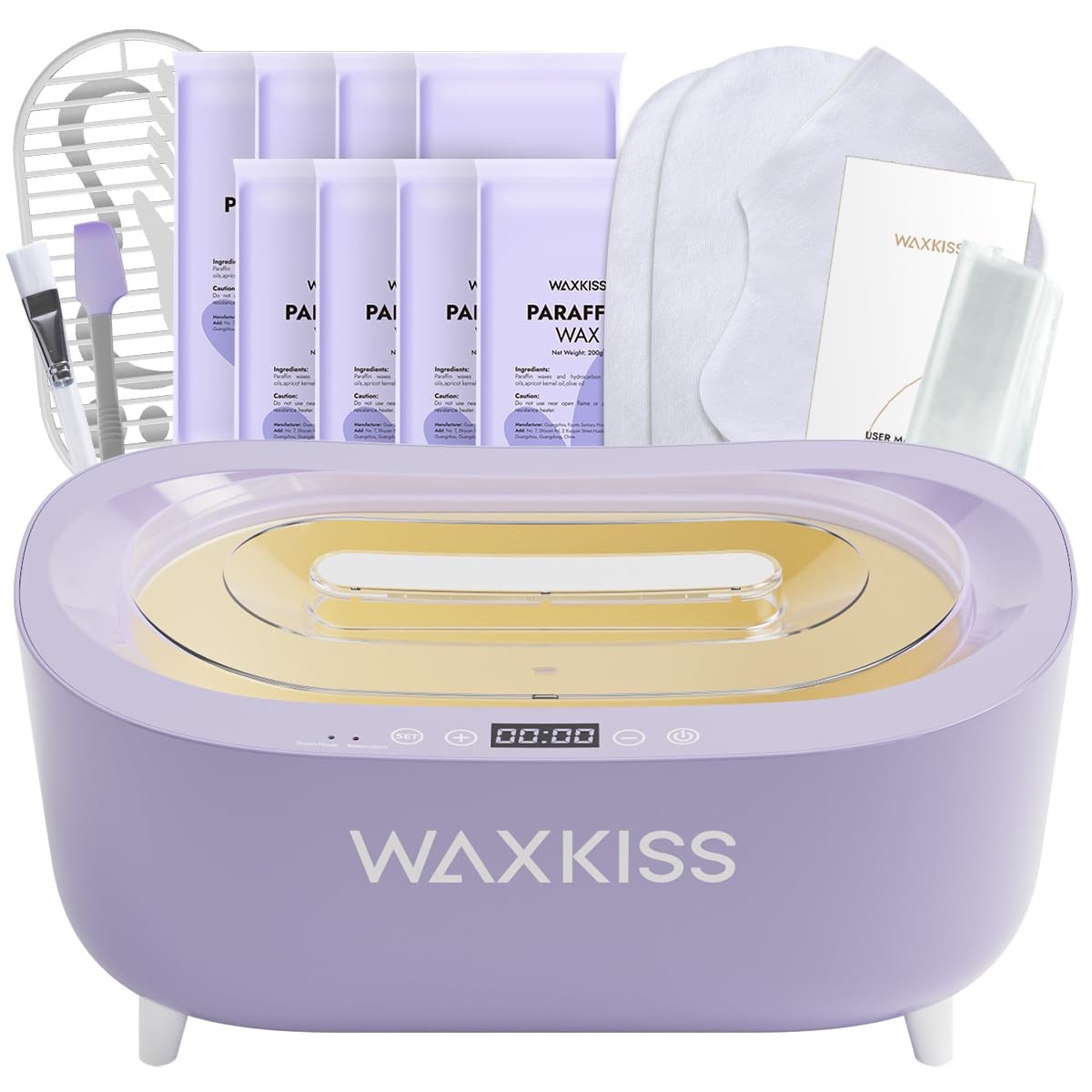 Waxkiss Intelligent Paraffin Wax Machine for Hands & Feet, 8 Pack Refills B