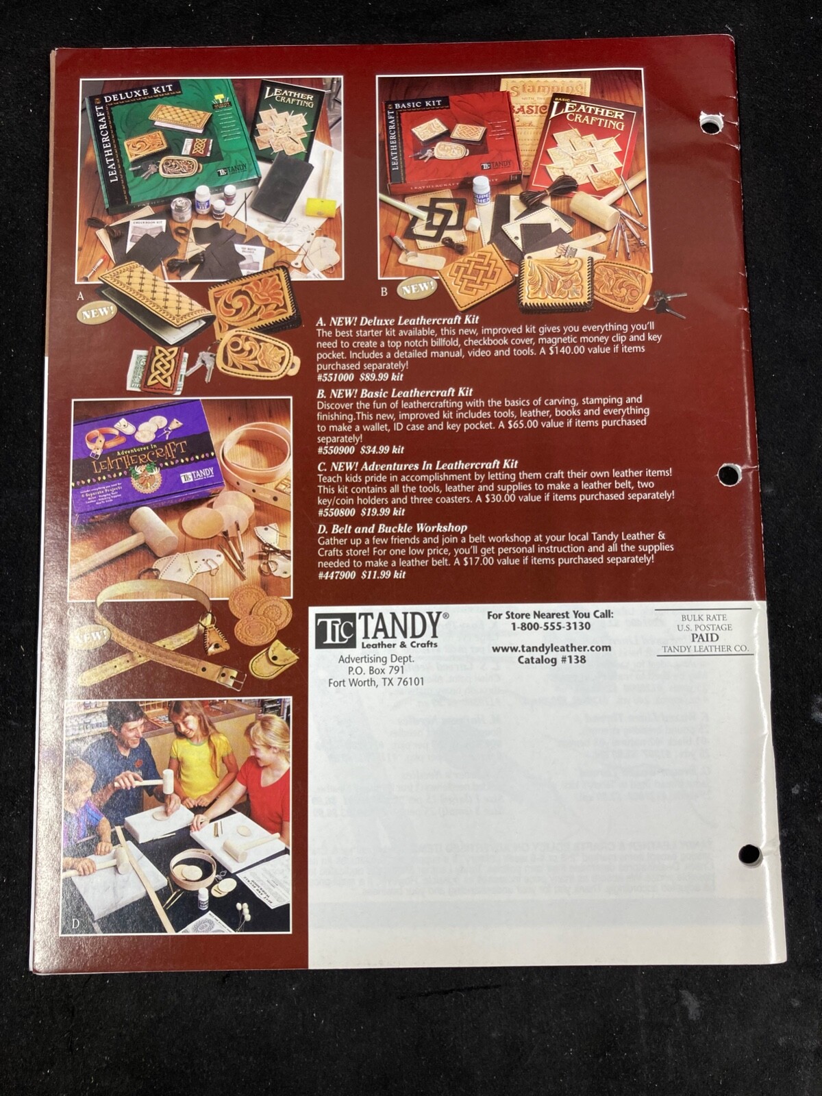 TANDY LEATHERCRAFTING CATALOG #138, 1998-1999
