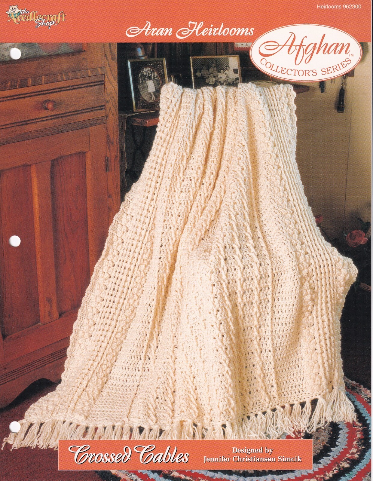 Aran Afghan Crochet Pattern CROSSED CABLES Needlecraft Shop