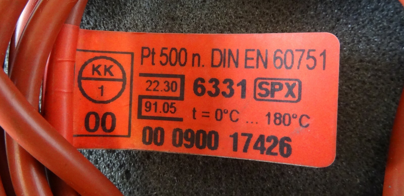 Temperature sensor Pollux SPX Pt500 sensor measuring sensor resistance flow 6331 6 mm