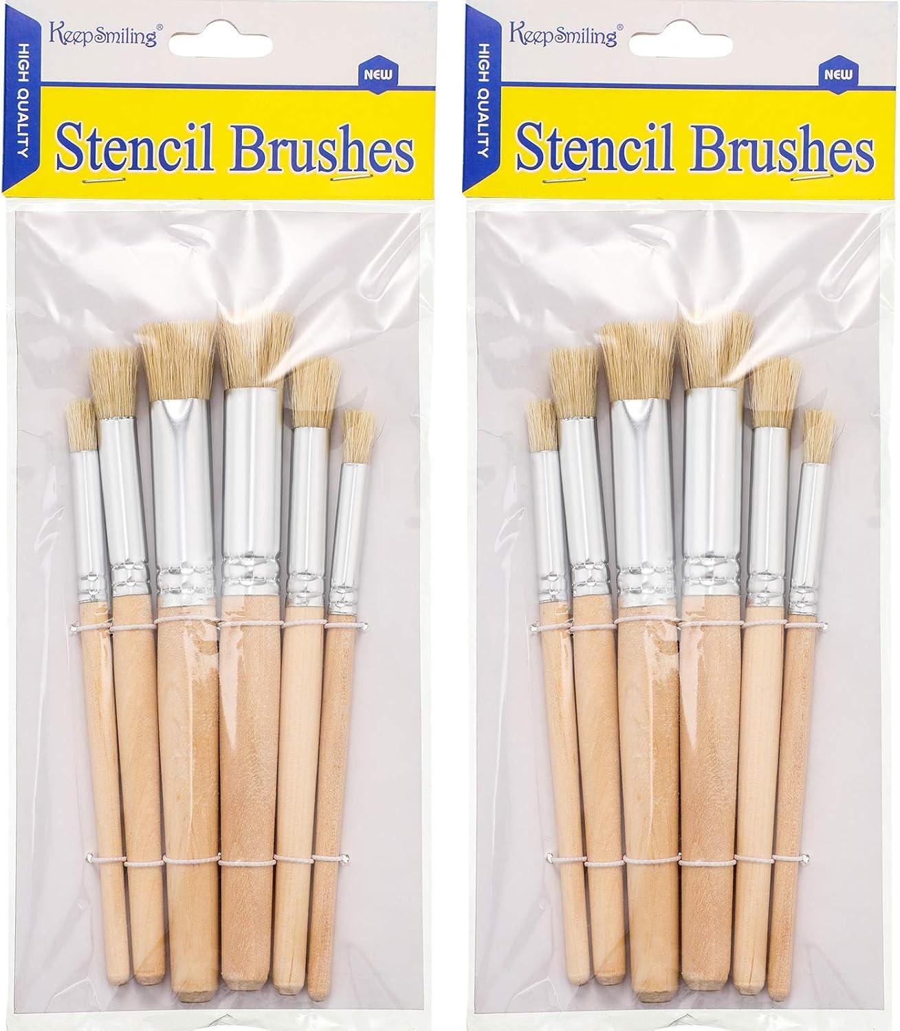 Wooden Stencil Brushes Natural Stencil Bristle Dome Art Painting Brushes