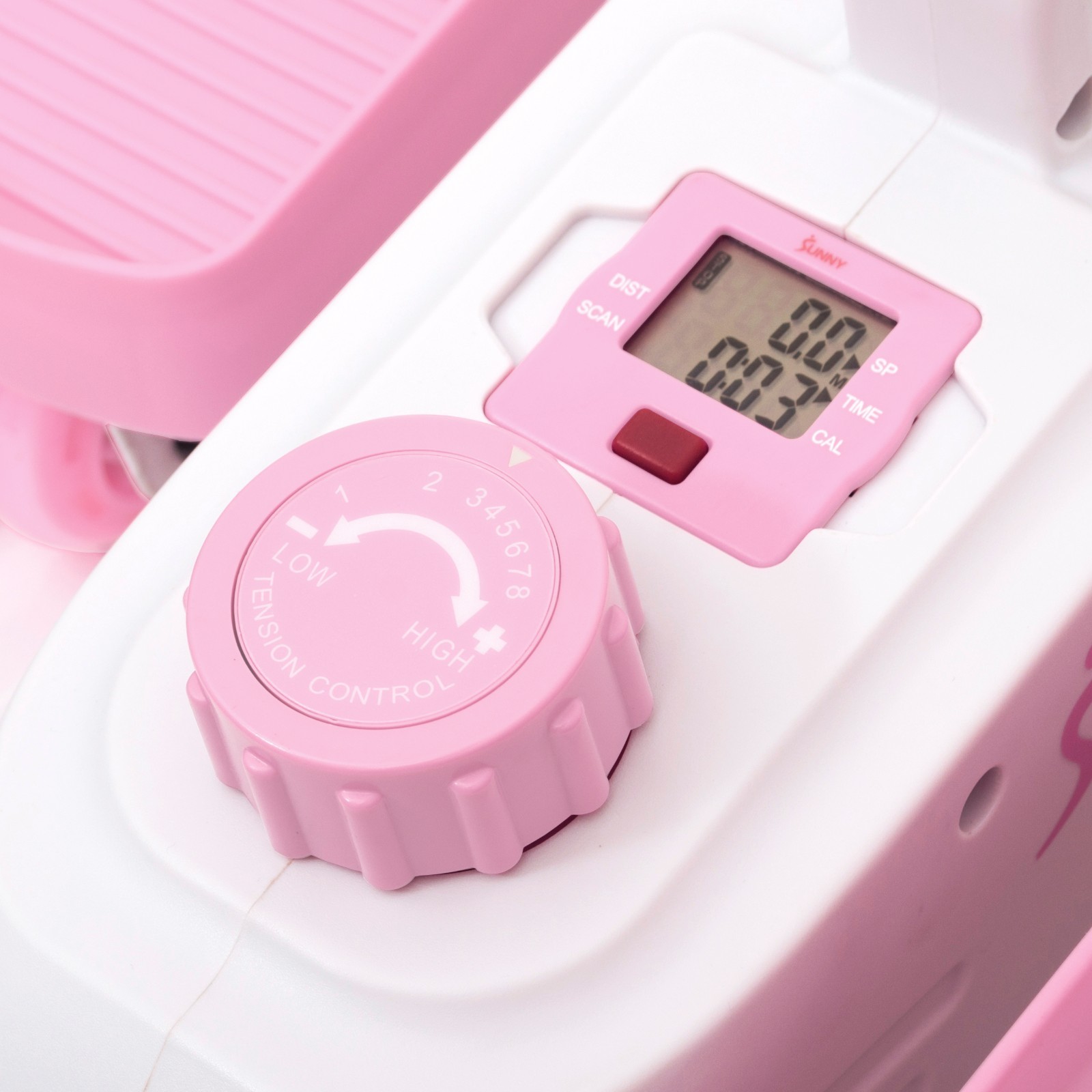 Pink Sitting Under Desk Pedal Exerciser Portable Training Machine Leg Exercise