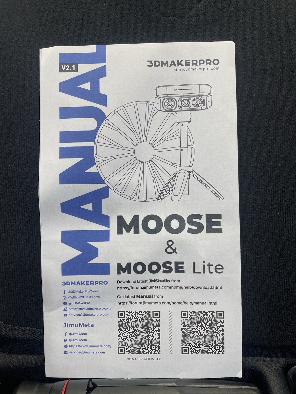 3DMakerpro Moose Lite Pro 3D Scanner For 3D Printing Plus Scanning Spray
