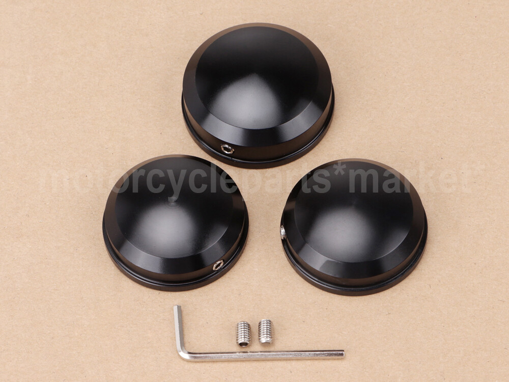 Motorcycle Black Upper Fork Stem Nut Covers for Harley 86-17 FLSTC FLSTF Softail