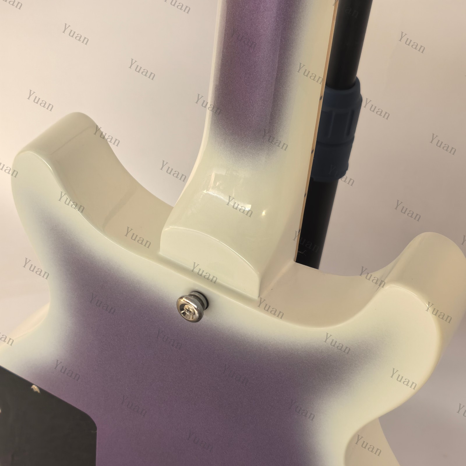 6 String Solid Electric Guitar Fixed Bridge P90 Hpickups Purple White Burst