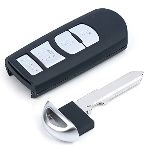 Beefunny Replacement Remote Car Key Shell Case Fob 4 Button for Mazda 3 6 204 1