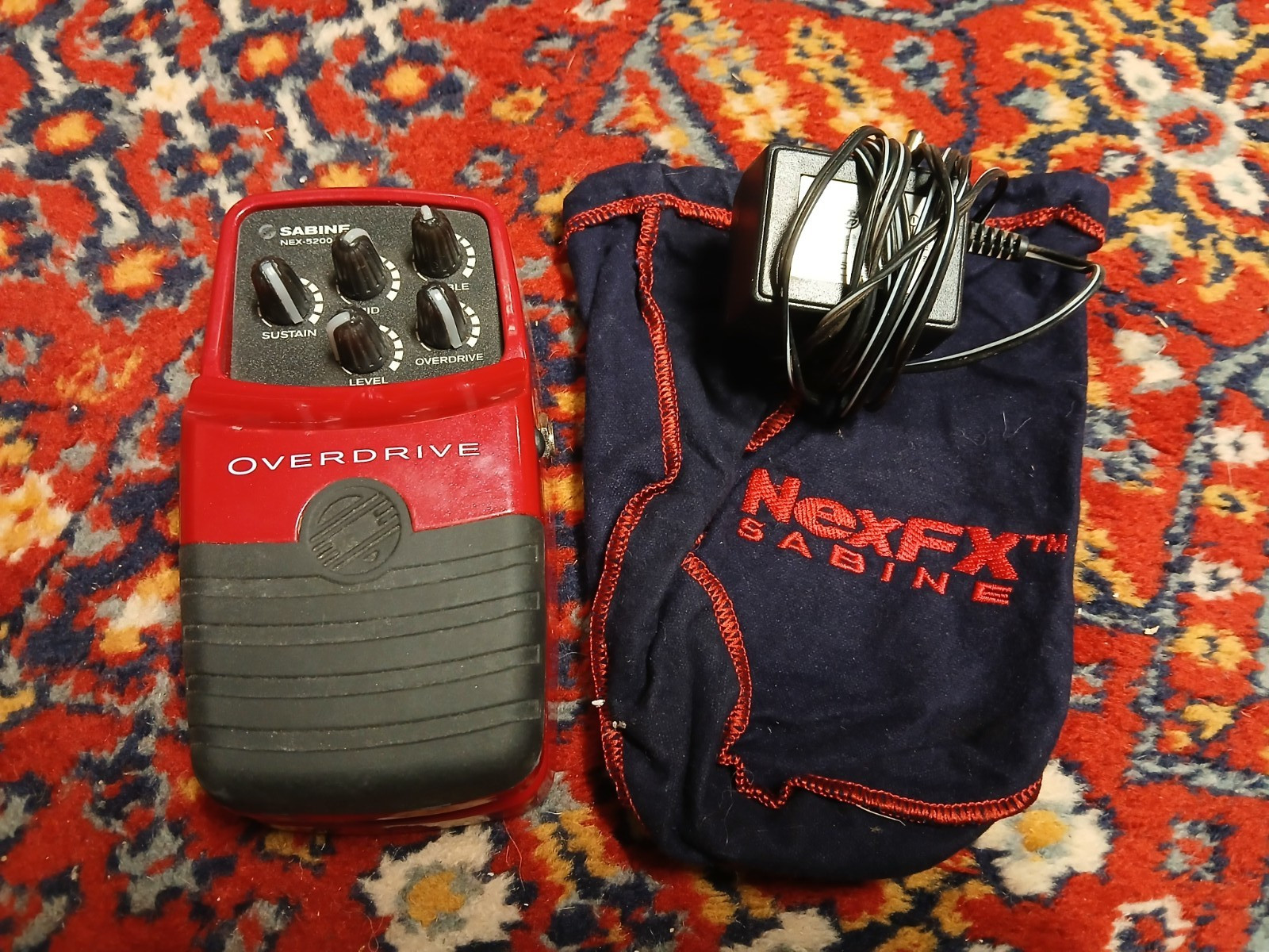 Sabine NEX-5200 OverDrive Sustain Pedal w/ Power Supply and Carrying Bag