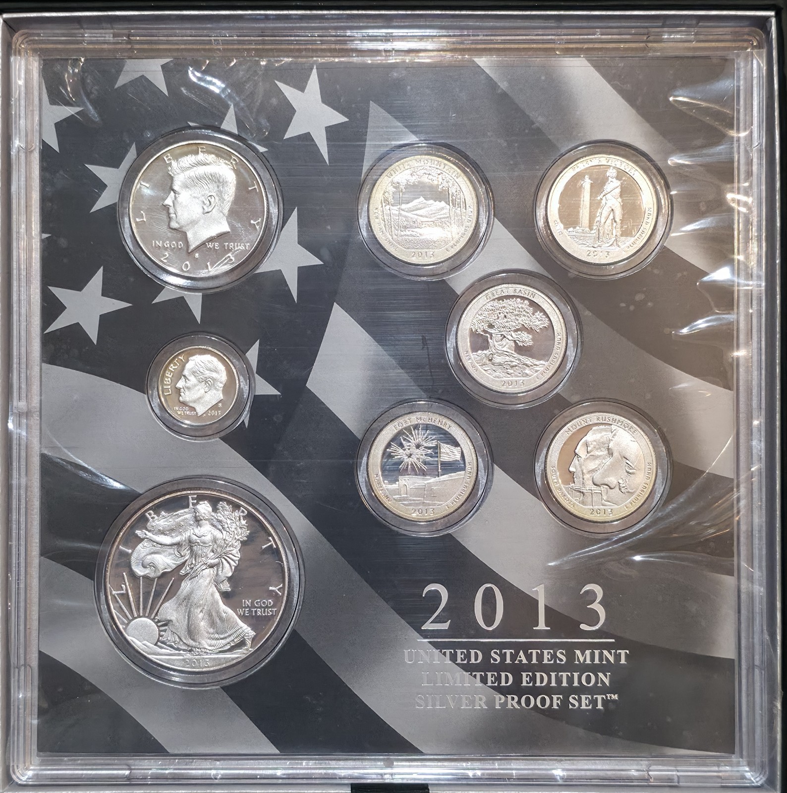 2013 Limited Edition US Silver Proof Set Complete w/ Box COA SK#a