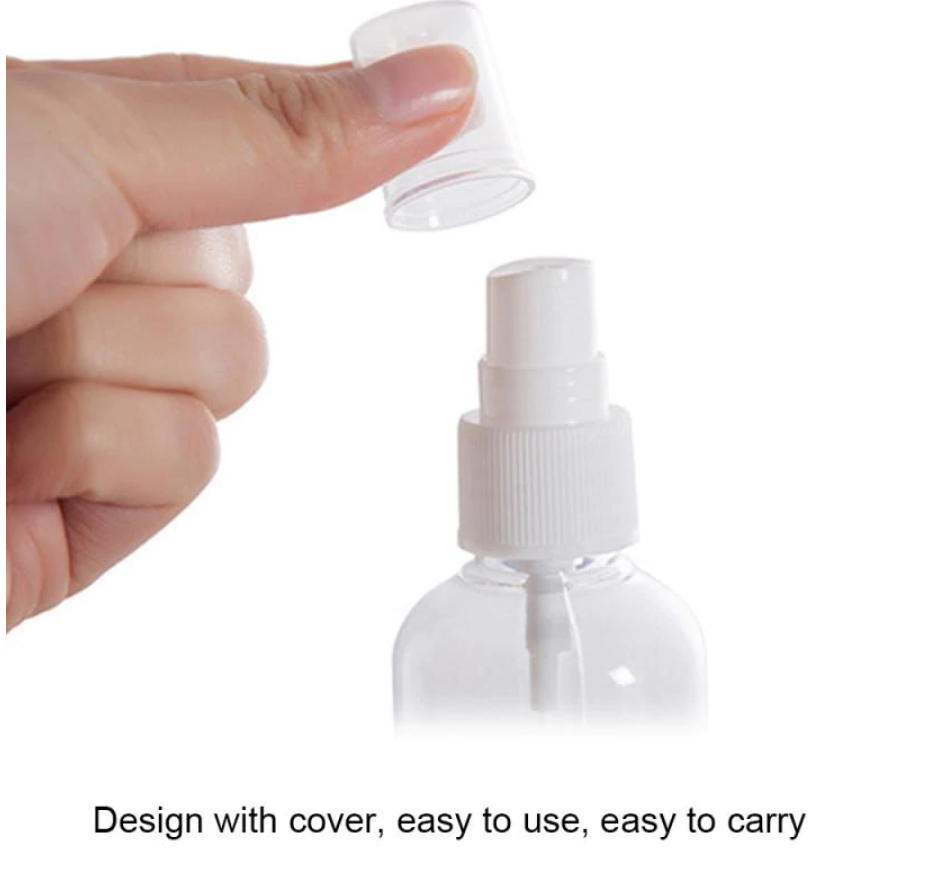 10 Pcs 100 mL/3.4 Oz Plastic Transparent Empty Multi Purpose Misty Spray Bottles