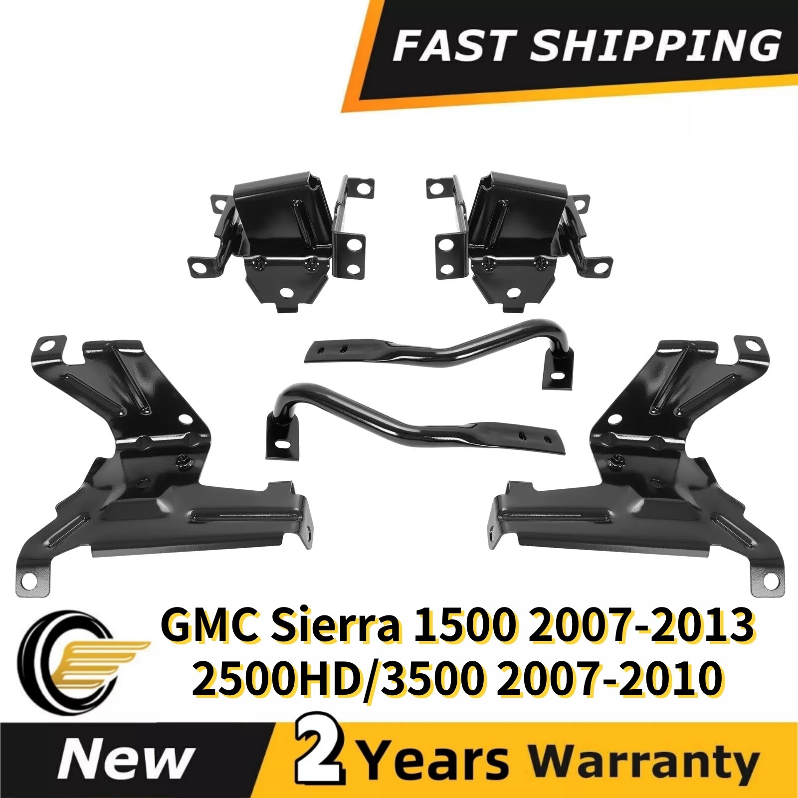 Front Bumper Brackets Retainer Mounting Braces For GMC Sierra 1500 2007-2013