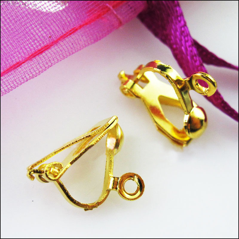 Clip on Earrings Gold Silver Plated with FREE Super Soft Ear Cushions USA!
