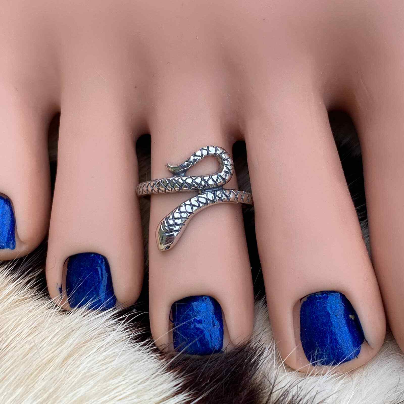 Snake Sterling Silver Toe Ring Midi Ring