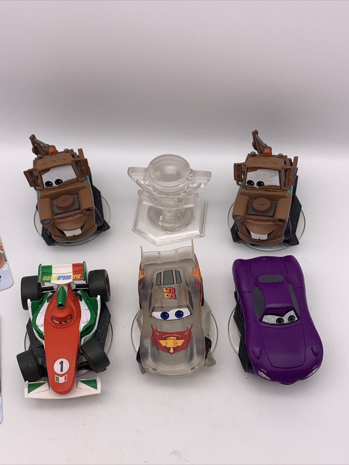 Disney Infinity Cars Movie Figures Lightning McQueen Holly Cup Trophy Mater Lot